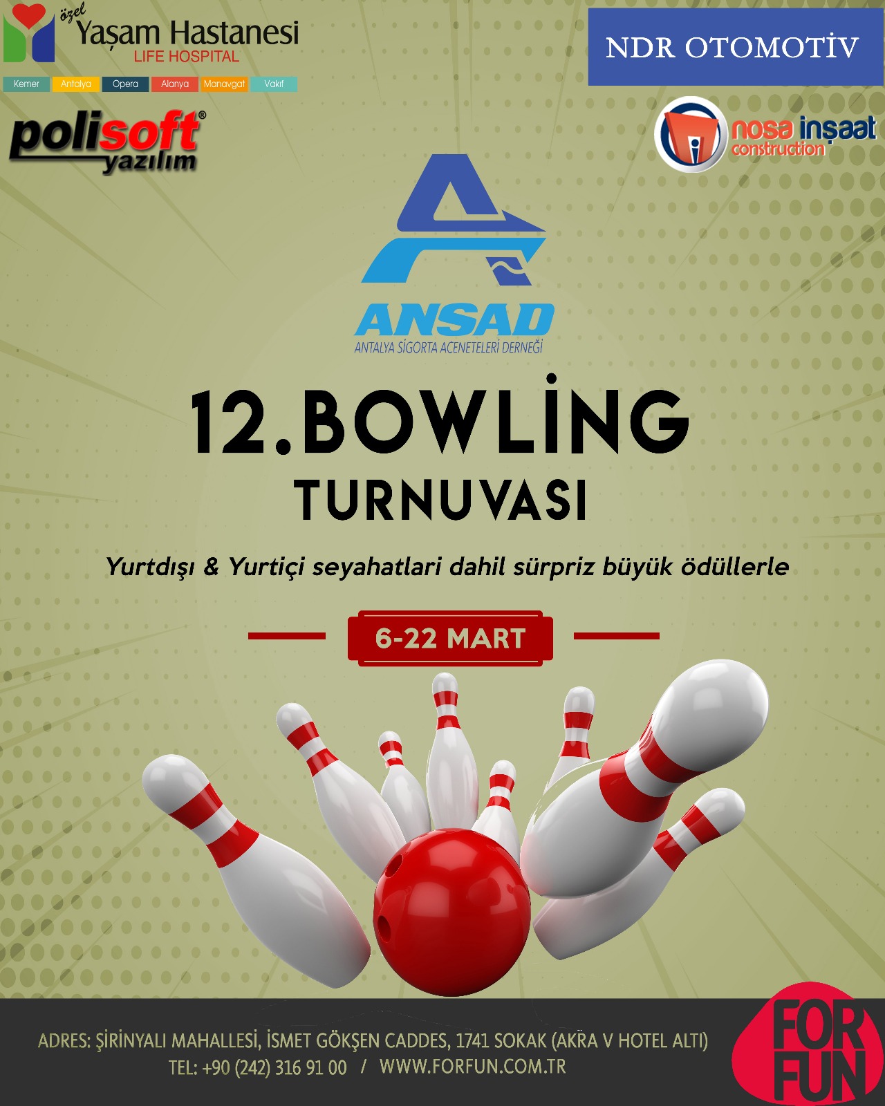 ANSAD Geleneksel 12. Bowling Turnuvası